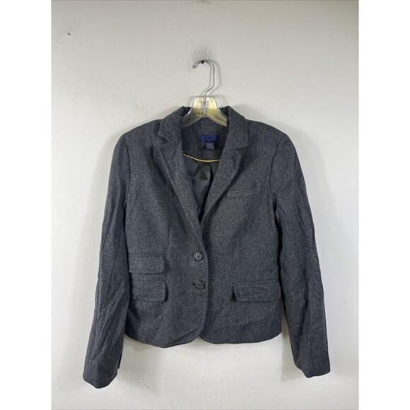 J CREW Women’s Gray Tweed Blazer Size 6 Charcoal Jacket 77388 - Picture 1 of 9